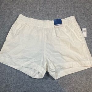 NWT Old Navy Linen Blend Shorts Comfort Waistband High Waist White